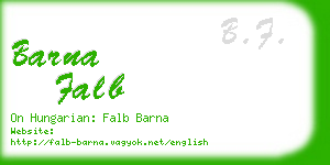 barna falb business card